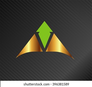 Abstract letter V icon
