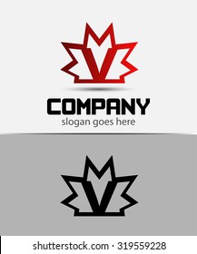 Abstract Letter V logo
