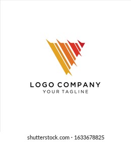 Abstract letter V logo design template, Letter V Idea logo design inspiration