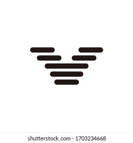 Abstract letter V logo design template vector