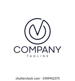 Diseño del logotipo V. Vector de diseño. Logotipo de la línea V