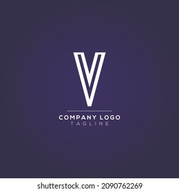 Abstract letter V logo design. Creative, Premium Minimal emblem design template. Graphic Alphabet Symbol for Corporate.