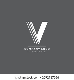 Abstract letter V logo design. Creative, Premium Minimal emblem design template. Graphic Alphabet Symbol for Corporate.