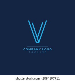 Abstract letter V logo design. Creative, Premium Minimal emblem design template. Graphic Alphabet Symbol for Corporate.