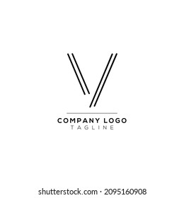 Abstract letter V logo design. Creative, Premium Minimal emblem design template. Graphic Alphabet Symbol for Corporate.