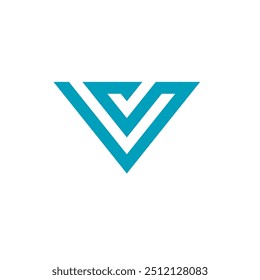 Abstract Letter V logo design vector template