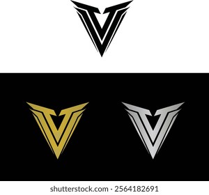 Abstract letter V logo design, letter V monogram