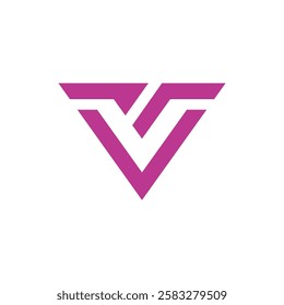 Abstract Letter V Logo design vector template on white background