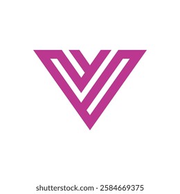 Abstract Letter V Logo design vector template on white background