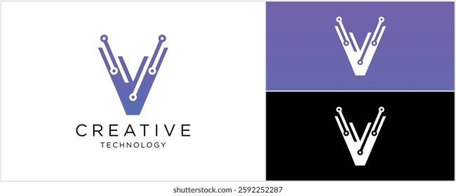 Abstract letter V logo design Template Vector Illustration. icons for business of technology, elegant, simple.