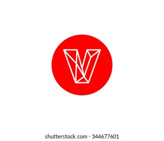 Abstract letter V logo design template. Structure simple line sign. ?ontact, business, medicine, development, mobile app vector symbol icon. 