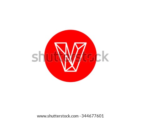 Abstract letter V logo design template. Structure simple line sign. ?ontact, business, medicine, development, mobile app vector symbol icon. 