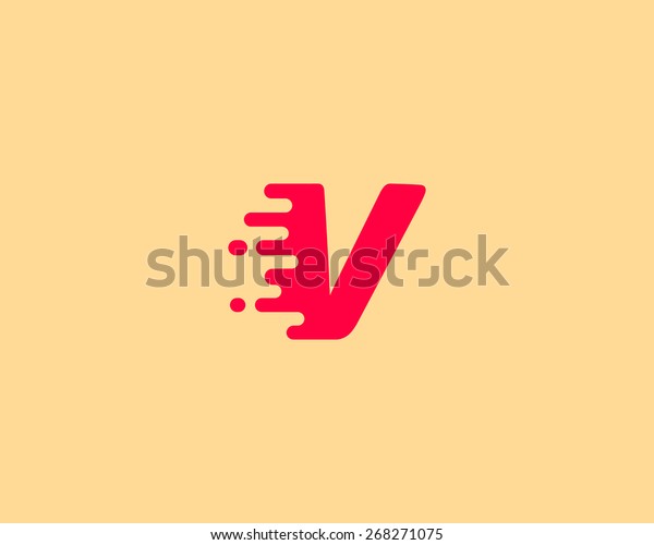 Abstract letter V logo design template.  Dynamic\
vector unusual font. Universal fast speed fire moving water quick\
energy drop icon.