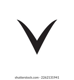 abstrakter Buchstabe V-Logo, einfaches Konzept einzeln auf weißem Hintergrund.