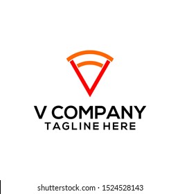 Abstract Letter V Logo Template Vector. Alphabet Logo Concept
