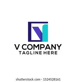 Abstract Letter V Logo Template Vector. Alphabet Logo Concept