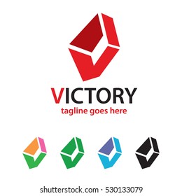 Abstract Letter V Logo Template Design Vector