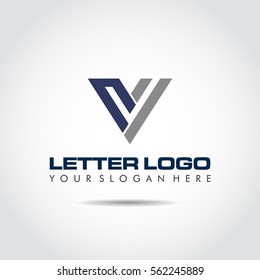 Abstract Letter V Logo Template. Vector Illustrator eps.10