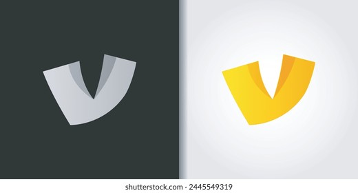 abstract letter v logo vector