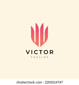 Abstract letter V logotype. Modern logo idea sign. Universal emblem vector icon.