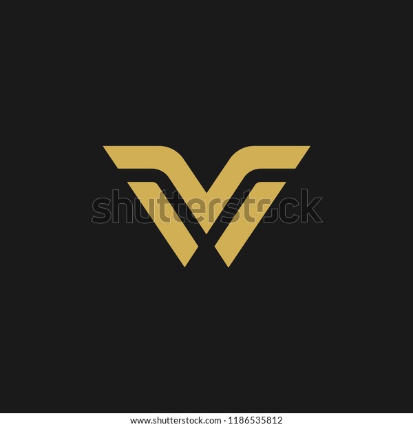 Abstract Letter V M Mv Vm Stock Vector (Royalty Free) 1186535812