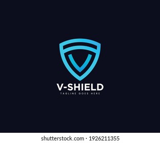 Resumen Letra V Shield Logo Design Template Vector, elemento de diseño de logotipo Escudo de letra V, logotipo de letra V, logotipo de letra V, logotipo de letra Escudo V