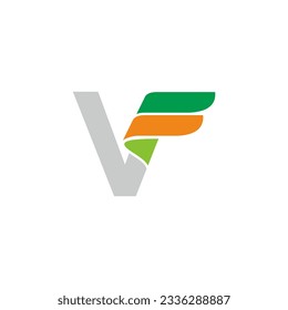 Letra abstracta v imagen vectorial del logotipo del ala