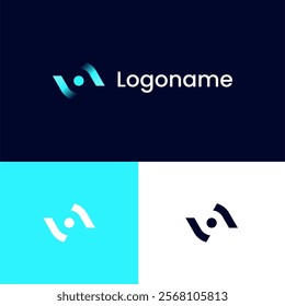 abstract letter VA or AV logo with modern concept vector