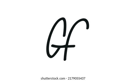 Abstract Letter Vector Log GF FG Design Template
