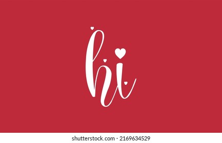 Abstract Letter Vector Log HI IH H I Design Template