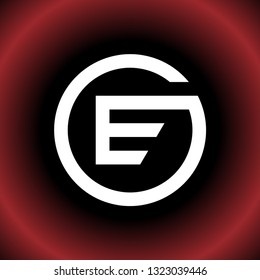 abstract letter EG vector logo design