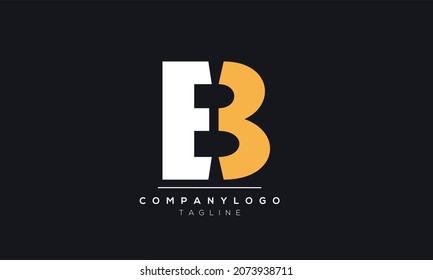 Vectorlogo-Designvorlage für abstrakte Buchstaben EB bE E B