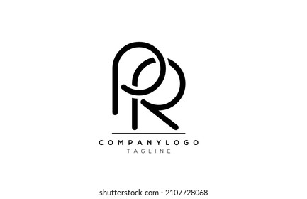 Abstract Letter Vector Logo Design Template PR RP R P