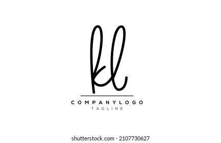 Abstract Letter Vector Logo Design Template kl lk k l.