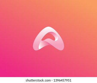 Abstract letter A vector logo icon. Arrow creative vector symbol logotype.