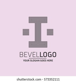 Abstract I letter vector logo icon template