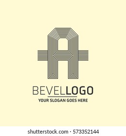 Abstract A letter vector logo icon template