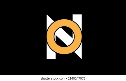 Abstract Letter Vector Logo NO ON N O Design Template Signature