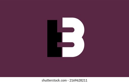 Plantilla de diseño TB BT B T con logotipo de vectores de letras abstractas