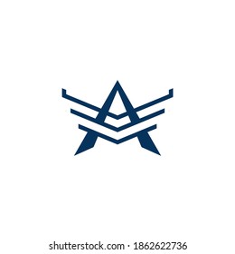 Plantilla de logotipo de vectores de letras abstractas A