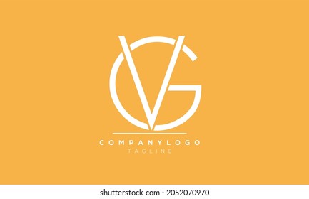 Abstract Letter VG GV Vector Logo Design Template