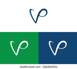 Abstract letter VP logo. This logo 