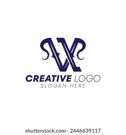	
Letra Abstractas VX logo Este logotipo se integra con forma abstracta de manera creativa