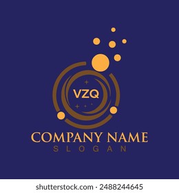 Abstract letter VZQ logo design template for company