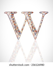 Abstract letter W.