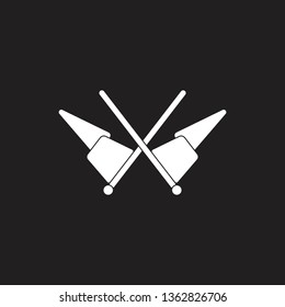 abstract letter w cross ribbon flag design logo vector