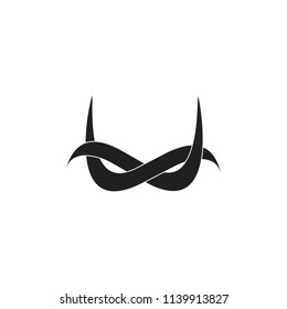 abstract letter w curves overlapping logo