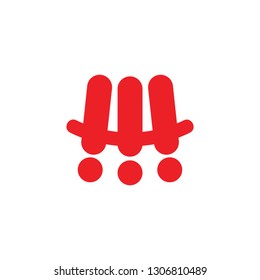 abstract letter w exclamation design logo vector