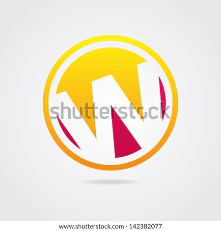 Abstract Letter W Icon