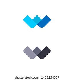 Abstract Letter W Illustration Design Template, Suitable for Creative Industries, Technology, Multimedia, Entertainment, Education, Shops and related businesses